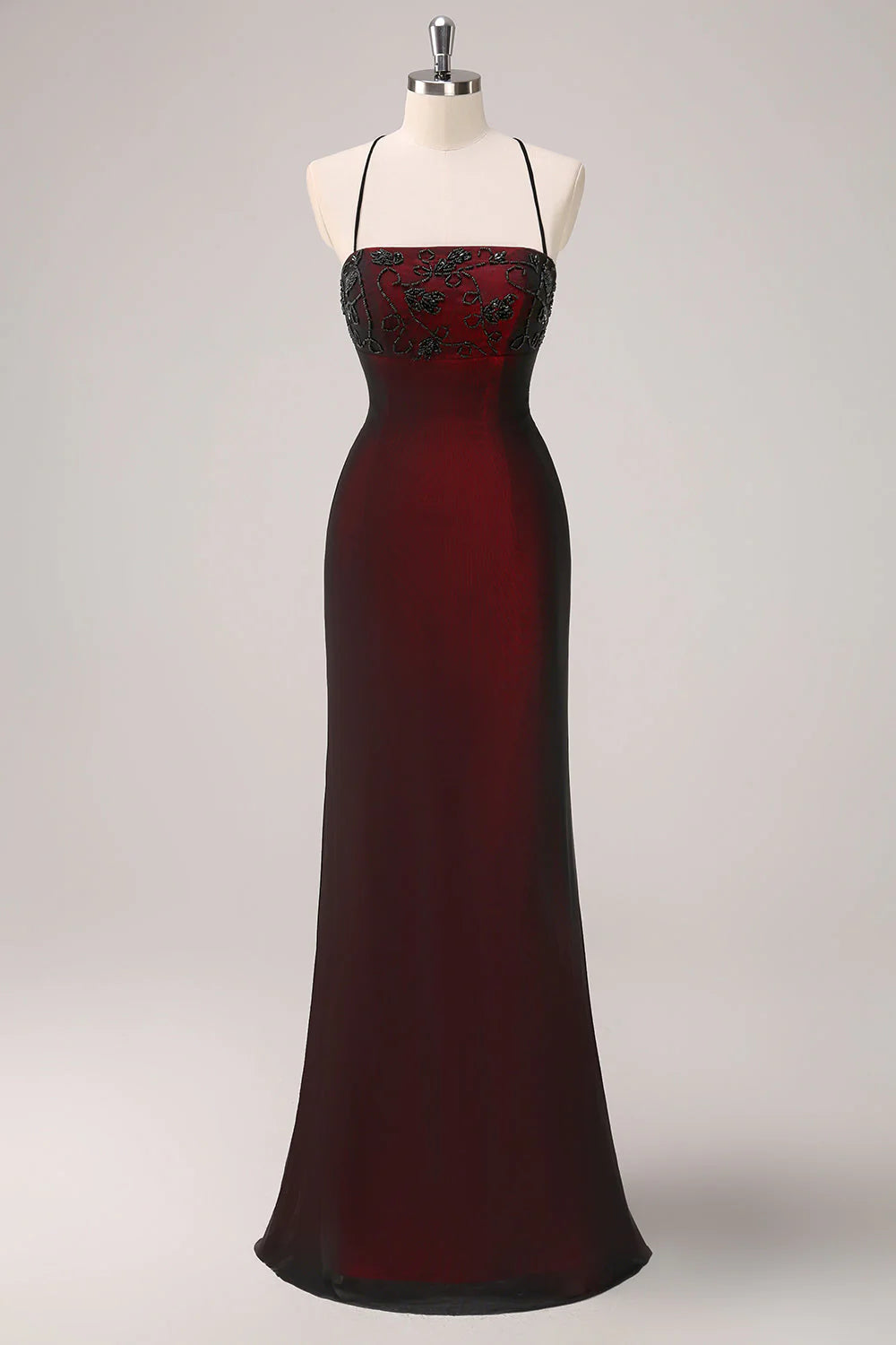 Elegant Spaghetti Straps Mermaid Long Prom Dress